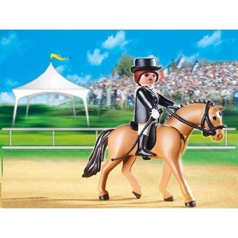 Sport Horse w/ Dressage Rider \u0026 Stable - Playmobil