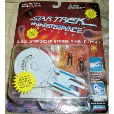 Star Trek (スター・トレック) U.S.S. Stargazer Starship Mini Playset w/ Picard \u0026 Q Innerspace Serie
