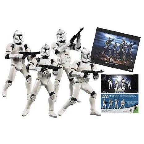Star Wars (スターウォーズ)  CLEAN NON-BATTLED -DAMAGED White Clone trooper set of フィギュアs