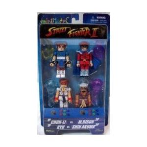 STREET FIGHTER II MINIMATES アクションフィギュアS: CHUN-LI, M. BISON, RYU, SHIN AKUMA 131002fnp
