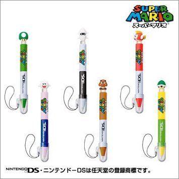 Super Mario (百貨店マリオ) Stylus Pens Complete Set of 6 図形s フィギュア-ゲーム、おもちゃ-フィギュア本体