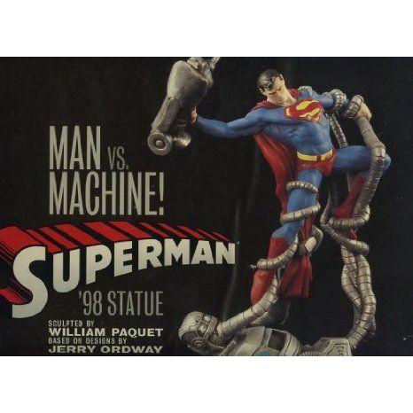 Superman (超人) Man vs. Machine '98 Cold-Cast Porcelain Statue Paquet/Ordway 図形 お フィギュア-ゲーム、おもちゃ-フィギュア本体