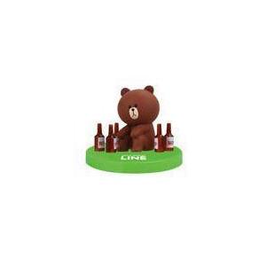 Takara Tomy LINE Phone App Character Mascot Part 2 フィギュア 人形 with Base ~2 - Brown Version A