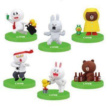 Takara Tomy LINE Phone App Character Mascot Part 2 フィギュア 人形 with Base ~2 - Coney Version Bの画像