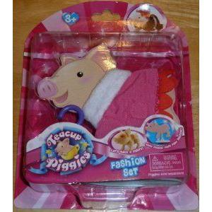 Teacup Piggies Fashion Set Flower Bag Pink Dress with White Collar フィギュア おもちゃ 人形