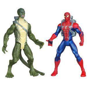 The Amazing Spider-Man (スパイダーマン) Stream-Shootin' Lizard Vs. Web-Soakin' Spider-Man (秘密捜査員 フィギュア本体-ゲーム、おもちゃ