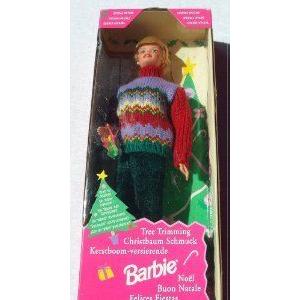 Tree Trimming Barbie(バービー) Doll - Special Edition (1998) お人形さん あやつり人形 図形 ゲーム、おもちゃ-フィギュア本体-フィギュア