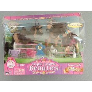 Triple Crown Beauties Tiny Champions - Showtime Jumps Horse Set フィギュア本体-フィギュア