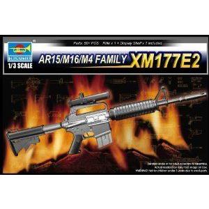 Trumpeter 1/3 AR15/M16/M4 Family XM177E2 Machine Gun ミニカー 細密画 ひな形 プレイセット四輪車 フィギュア-ゲーム、おもちゃ