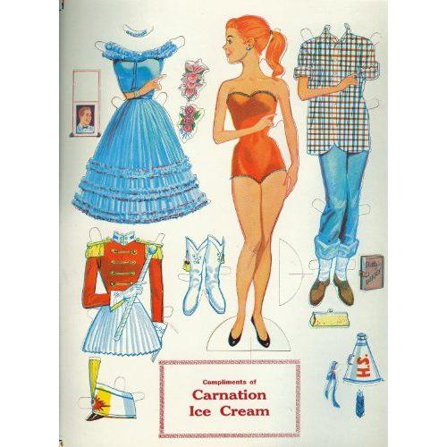 Vintage Collectible 1950's Compliments Of Carnation Ice Cream Advertising Paper Doll ドール 人形の画像