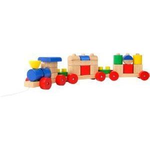 Voila Wooden Giant Train - 28 in Long 立ちはだかる 手あそび フィギュア本体-フィギュア