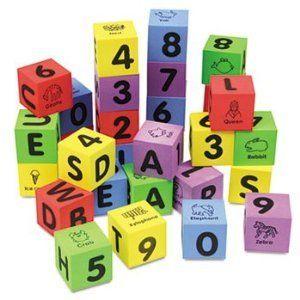 WonderFoam Learning Blocks, Assorted, 30 Blocks by THE CHENILLE KRAFT COMPANY (Catalog Category: P フィギュア-ゲーム、おもちゃ-フィギュア本体