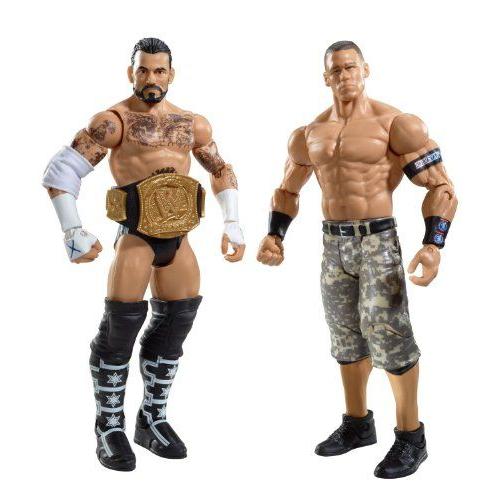 WWE プロフェッショナルレスリング コマーシャル Punk and John Cena Figure 2-Pack Series 17 図形 あやつり人形 手あそび フィギュア本体-フィギュア