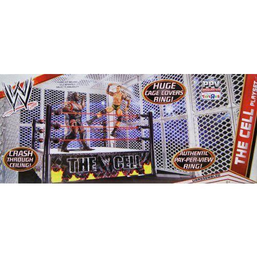 WWE プロレス THE CELL (HELL IN A CELL) PLAYSET - MATTEL TOY アクションフィギュア WRESTLING RING フ