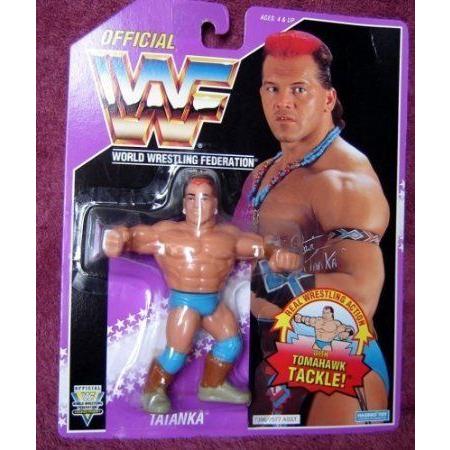 WWF (プロフェッショナルレスリング アメリカンプロフェッショナルレスリング) Hasbro (ハスブロ) Tatanka WWE (プロフェッショナルレスリング) Wrestling アクションフ ゲーム、おもちゃ-フィギュア-フィギュア本体