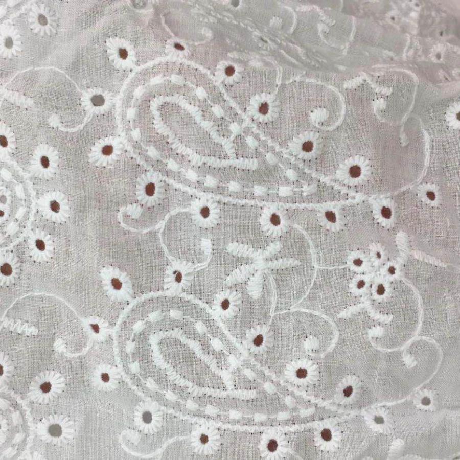 綿レース生地 マスク用生地 綿100% A019 カット ペイズリー柄 刺繍 コットンレース ワークレース 130cm*50cm |  | 01
