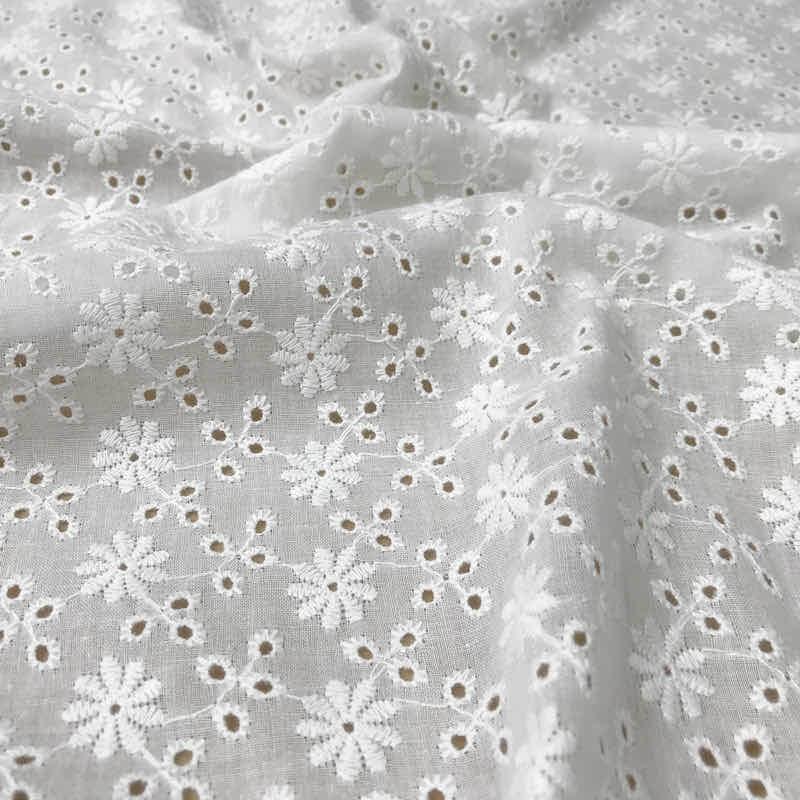 綿レース生地 マスク用生地 綿100% A024 カット 花柄 刺繍 コットンレース ワークレース 130cm*50cm |  | 02