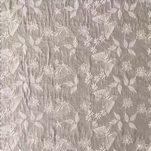 綿レース生地 マスク用生地 綿100% A033 カット 蝶々柄 刺繍 コットンレース ワークレース 130cm*45cm |  | 01