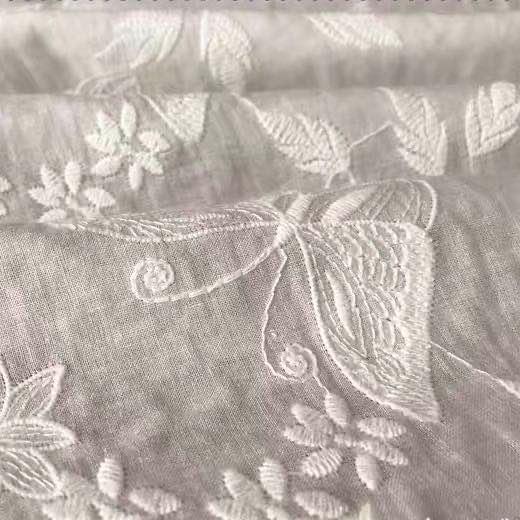 綿レース生地 マスク用生地 綿100% A033 カット 蝶々柄 刺繍 コットンレース ワークレース 130cm*45cm |  | 02