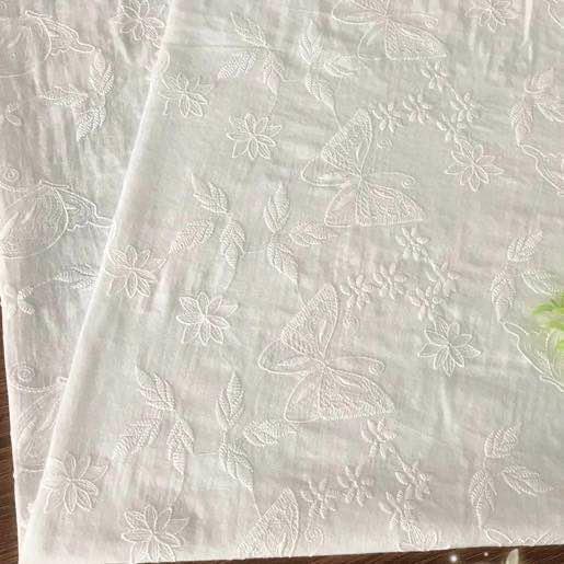 綿レース生地 マスク用生地 綿100% A033 カット 蝶々柄 刺繍 コットンレース ワークレース 130cm*45cm |  | 03