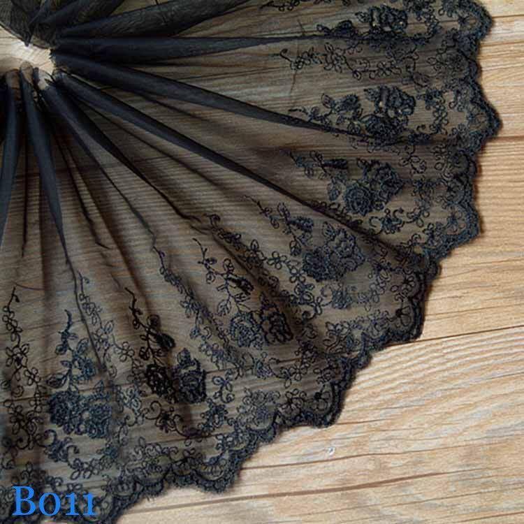 ブレード DIY 手芸用 縁飾り パイピングテープ チュールレース 花柄 手作り 生地 ハンドメイド 単位2m B011 |  | 01