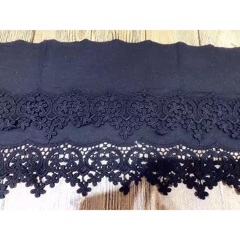 綿レース ブレード DIY 手芸用 縁飾り パイピングテープ チュールレース 花柄 手作り 生地 ハンドメイド 単位90cm B018 |  | 03