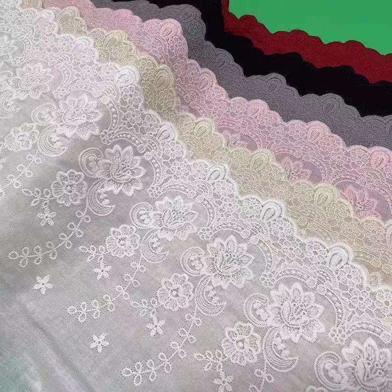 綿レース ブレード DIY 手芸用 縁飾り パイピングテープ 花柄 手作り 生地 ハンドメイド 90cm B040 |  | 01