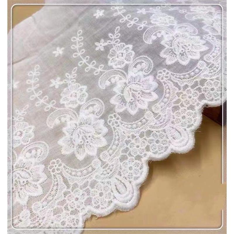 綿レース ブレード DIY 手芸用 縁飾り パイピングテープ 花柄 手作り 生地 ハンドメイド 90cm B040 |  | 02