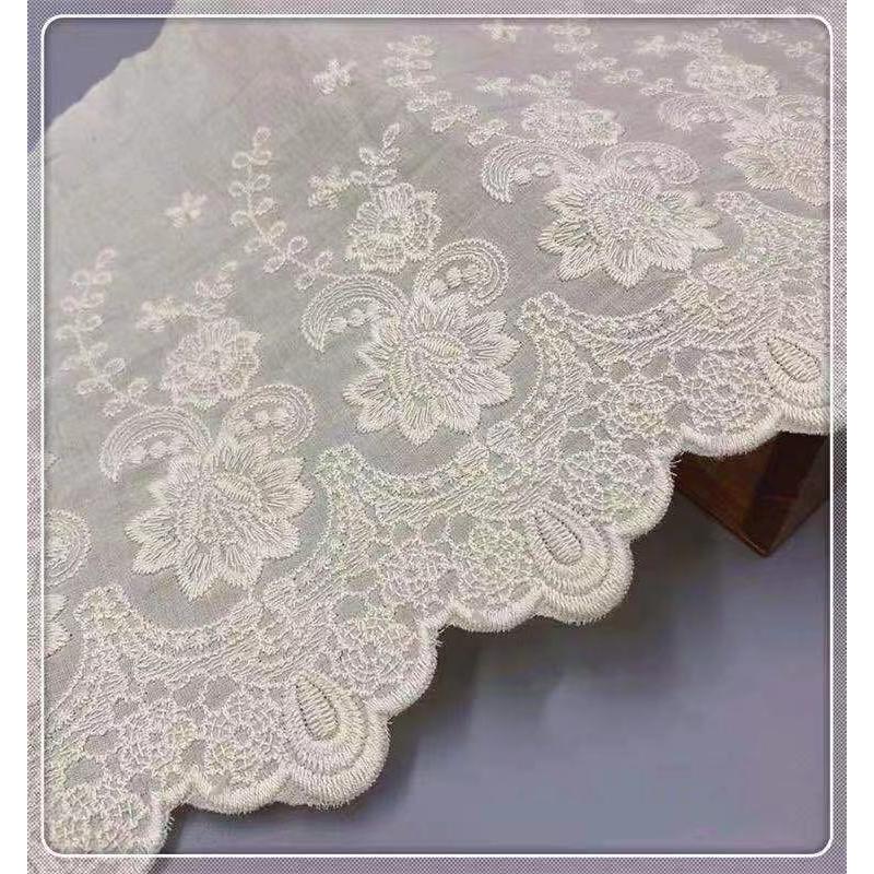 綿レース ブレード DIY 手芸用 縁飾り パイピングテープ 花柄 手作り 生地 ハンドメイド 90cm B040 |  | 07