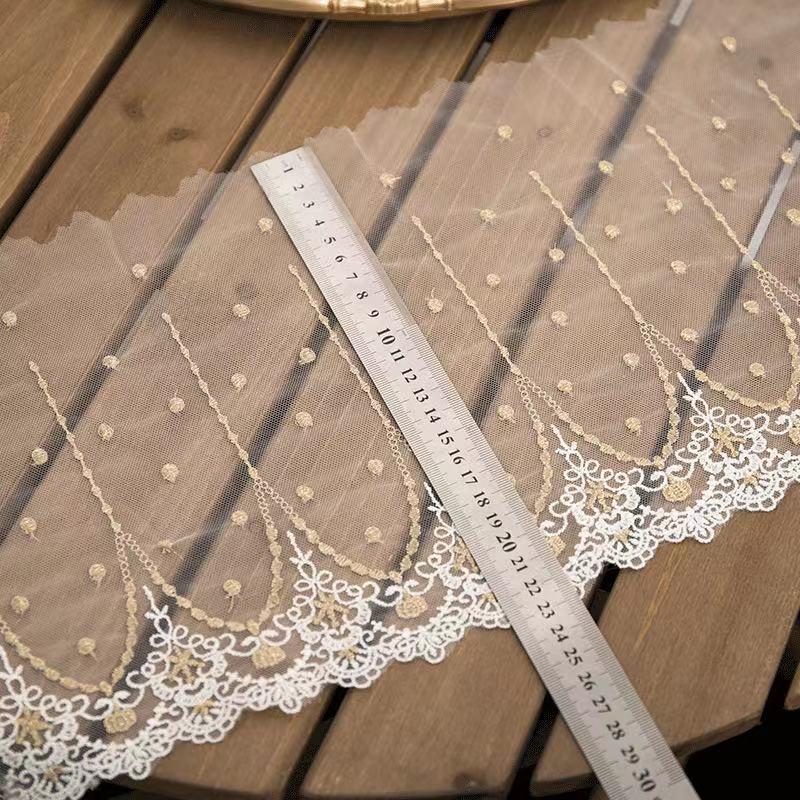 チュールレース DIY 手芸用 縁飾り パイピングテープ レース 花柄 手作り 生地 ハンドメイド 単位4m B090 |  | 03