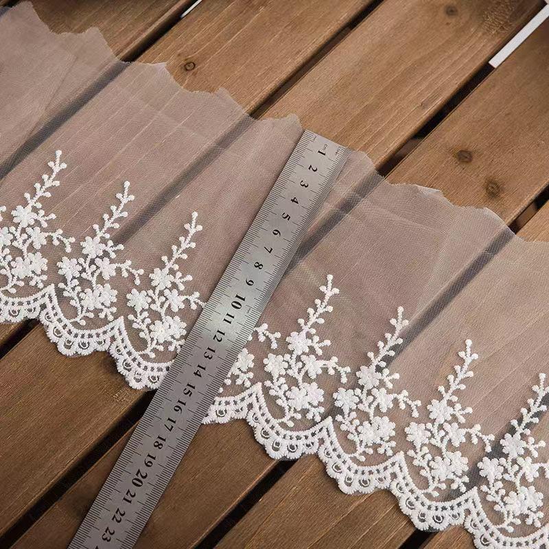 チュールレース DIY 手芸用 縁飾り パイピングテープ レース 花柄 手作り 生地 ハンドメイド 単位4m B136 |  | 03