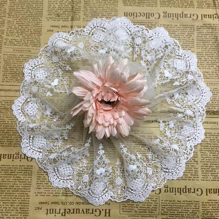 チュールレース DIY 手芸用 縁飾り パイピングテープ レース 花柄 手作り 生地 ハンドメイド 単位4m B149 |  | 01