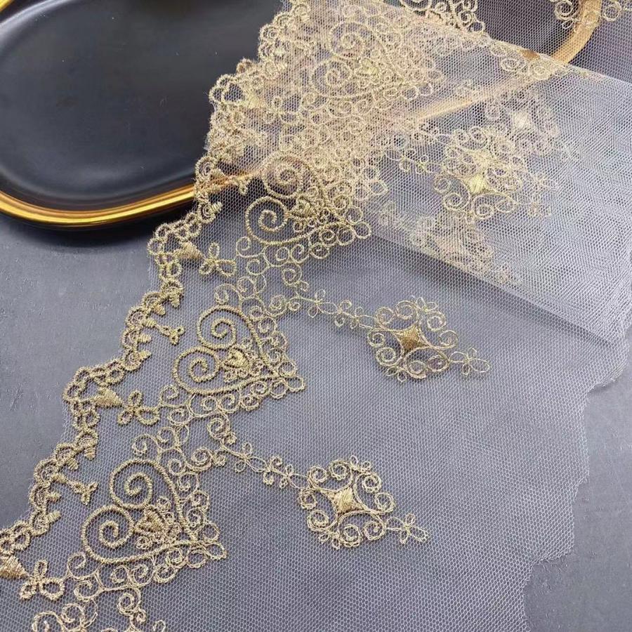 チュールレース DIY 手芸用 縁飾り パイピングテープ レース 花柄 手作り 生地 ハンドメイド 単位4m B155 |  | 01