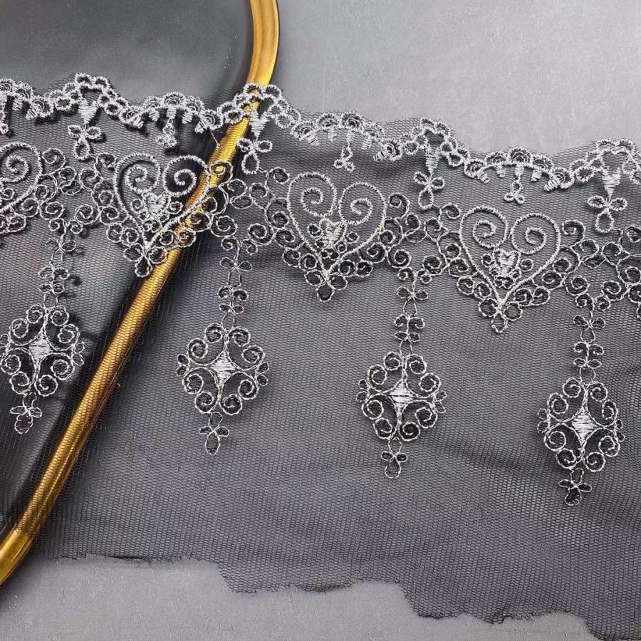 チュールレース DIY 手芸用 縁飾り パイピングテープ レース 花柄 手作り 生地 ハンドメイド 単位4m B155 |  | 02