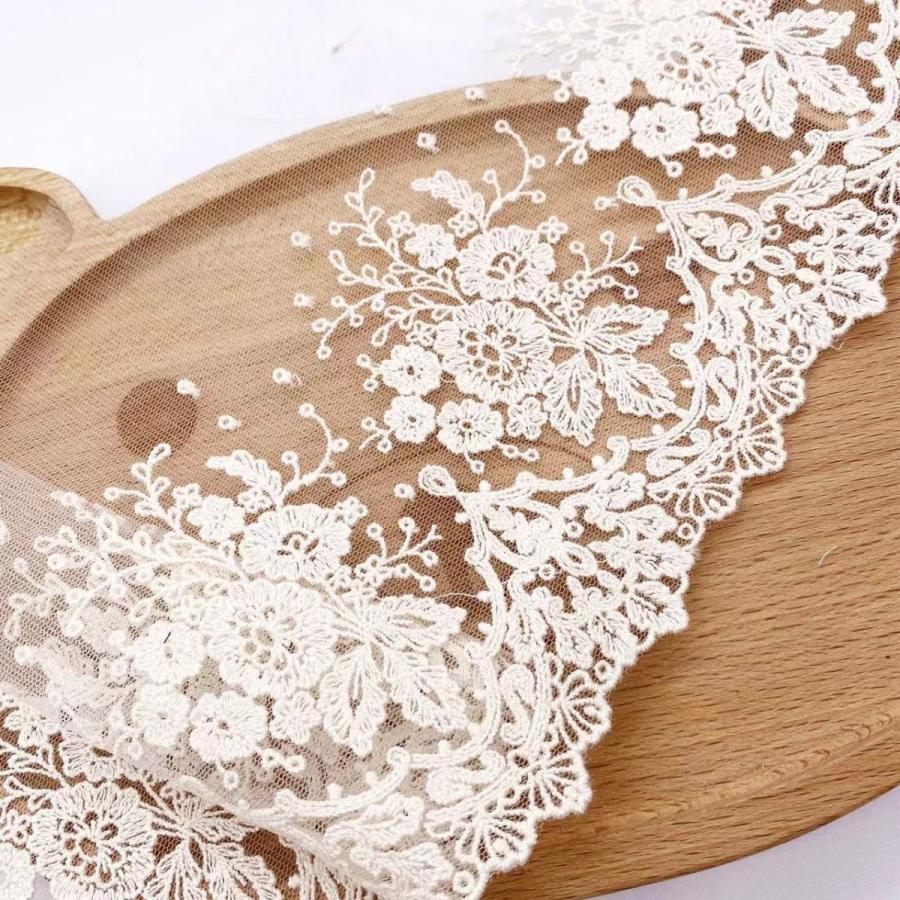 チュールレース DIY 手芸用 縁飾り パイピングテープ レース 花柄
