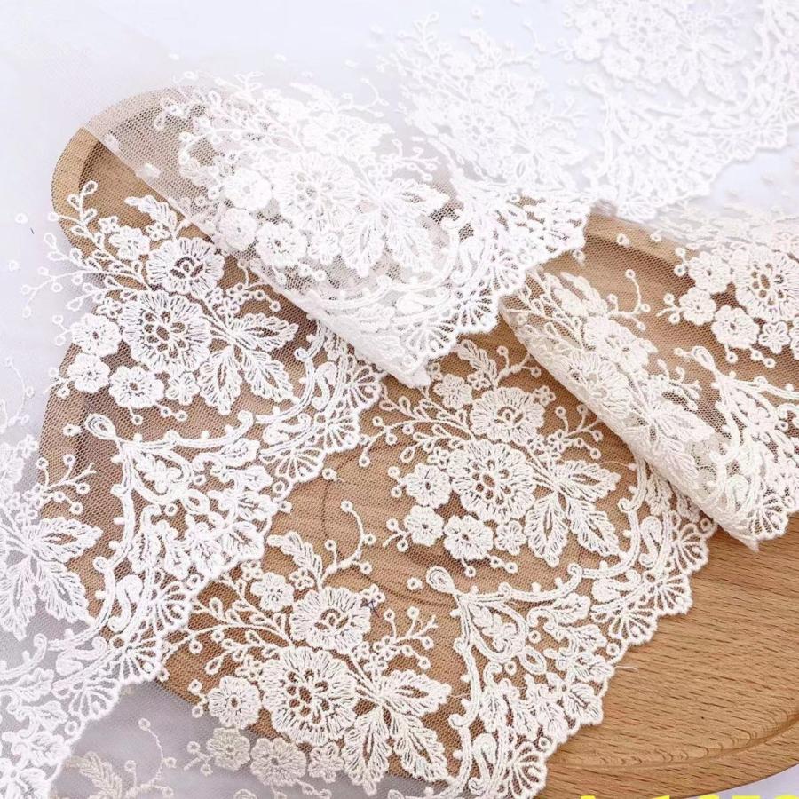 チュールレース DIY 手芸用 縁飾り パイピングテープ レース 花柄 手作り 生地 ハンドメイド 単位2m B191 |  | 03