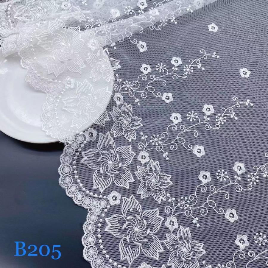 チュールレース DIY 手芸用 縁飾り パイピングテープ レース 花柄 手作り 生地 ハンドメイド 単位2m B205 | 