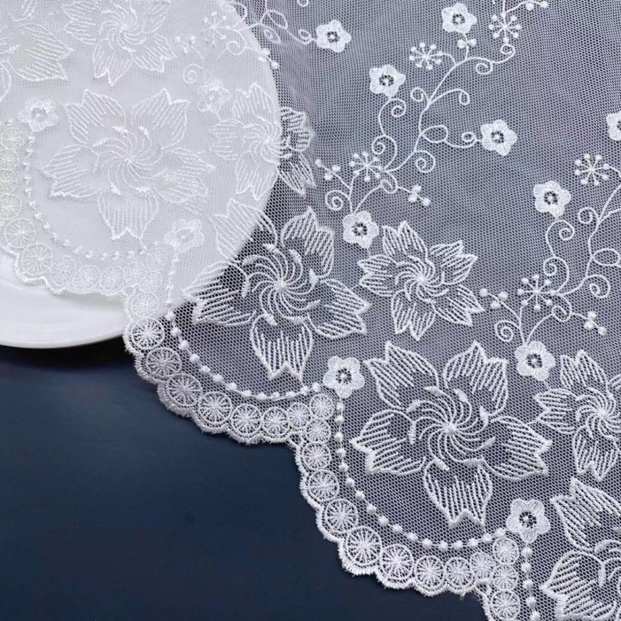チュールレース DIY 手芸用 縁飾り パイピングテープ レース 花柄 手作り 生地 ハンドメイド 単位2m B205 |  | 01