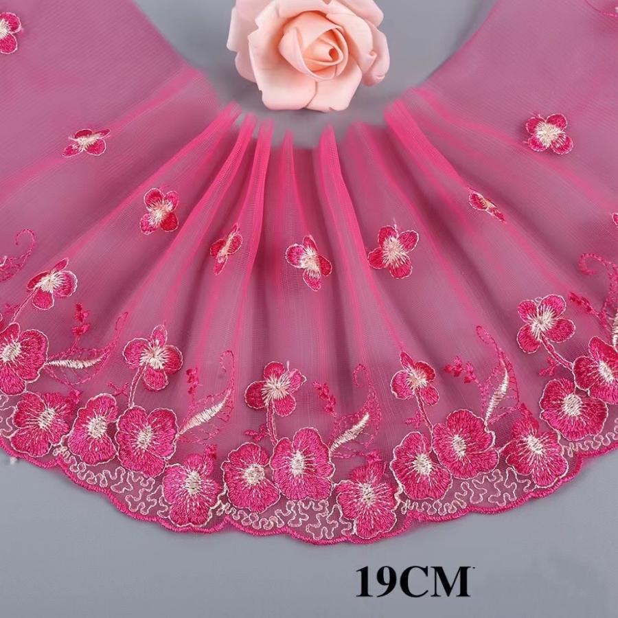 チュール チュールリボン リボン 幅広 手芸用 レース生地 刺繍 パイピングテープ 花柄 手作り ハンドメイド diy 幅約20cm 単位4m B262 |  | 03