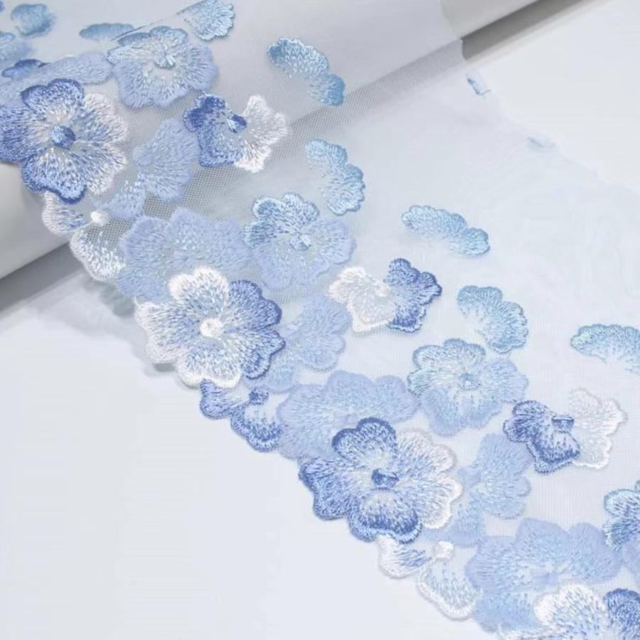 チュール チュールリボン リボン 幅広 手芸用 レース生地 刺繍 レーステープ パイピングテープ 花柄 手作り ハンドメイド diy 幅約18cm 単位2m B272 |  | 03