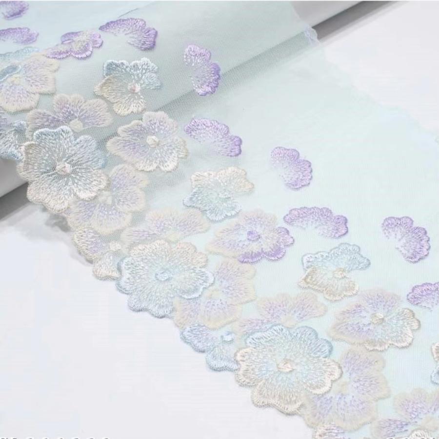 チュール チュールリボン リボン 幅広 手芸用 レース生地 刺繍 レーステープ パイピングテープ 花柄 手作り ハンドメイド diy 幅約18cm 単位2m B272 |  | 05