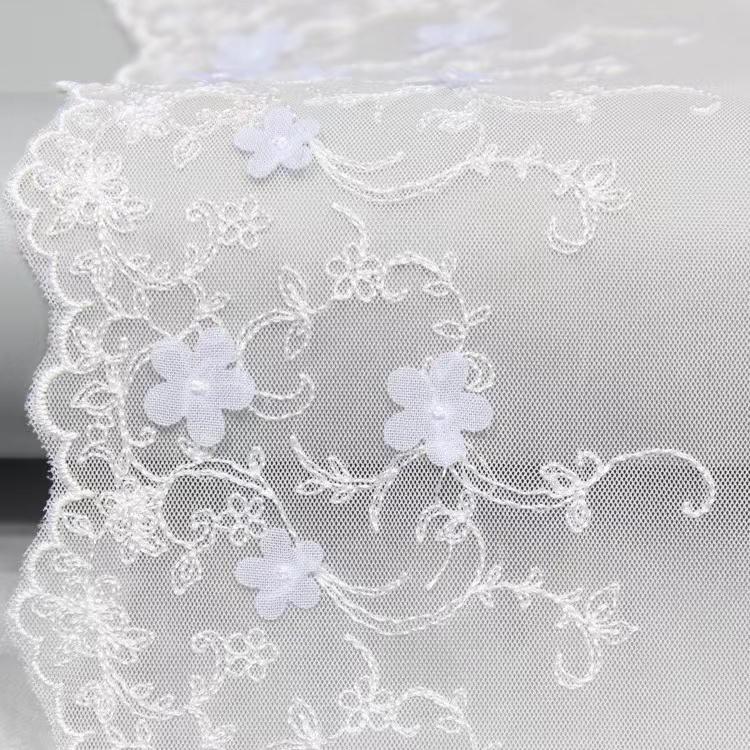 チュール チュールリボン リボン 幅広 手芸用 レース生地 刺繍 レーステープ パイピングテープ 花柄 手作り ハンドメイド diy 幅約15cm 単位4m B284 |  | 01