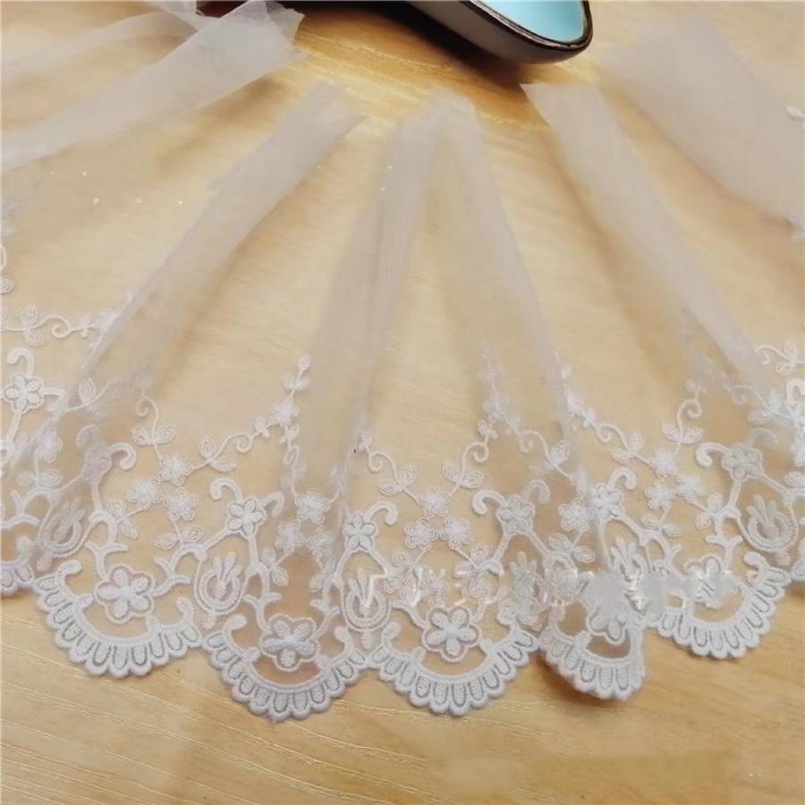 チュール チュールリボン リボン 幅広 手芸用 レース生地 刺繍 レーステープ パイピングテープ 花柄 手作り ハンドメイド diy 幅約17cm 単位2m B290 |  | 03