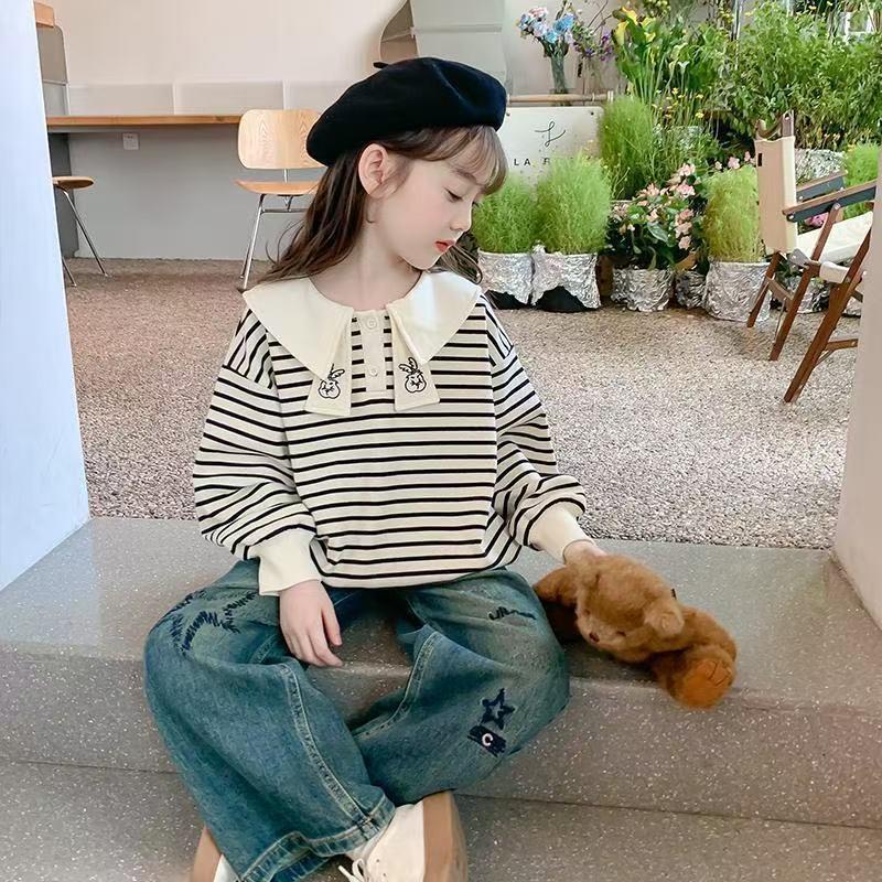 トレーナー 薄手 キッズ ボーダー柄 子供服 長袖 襟付き トレーナーキッズ キッズトレーナー 女の子 秋服 春服 ゆったり ジュニア KUGA112(110-160) |  | 06