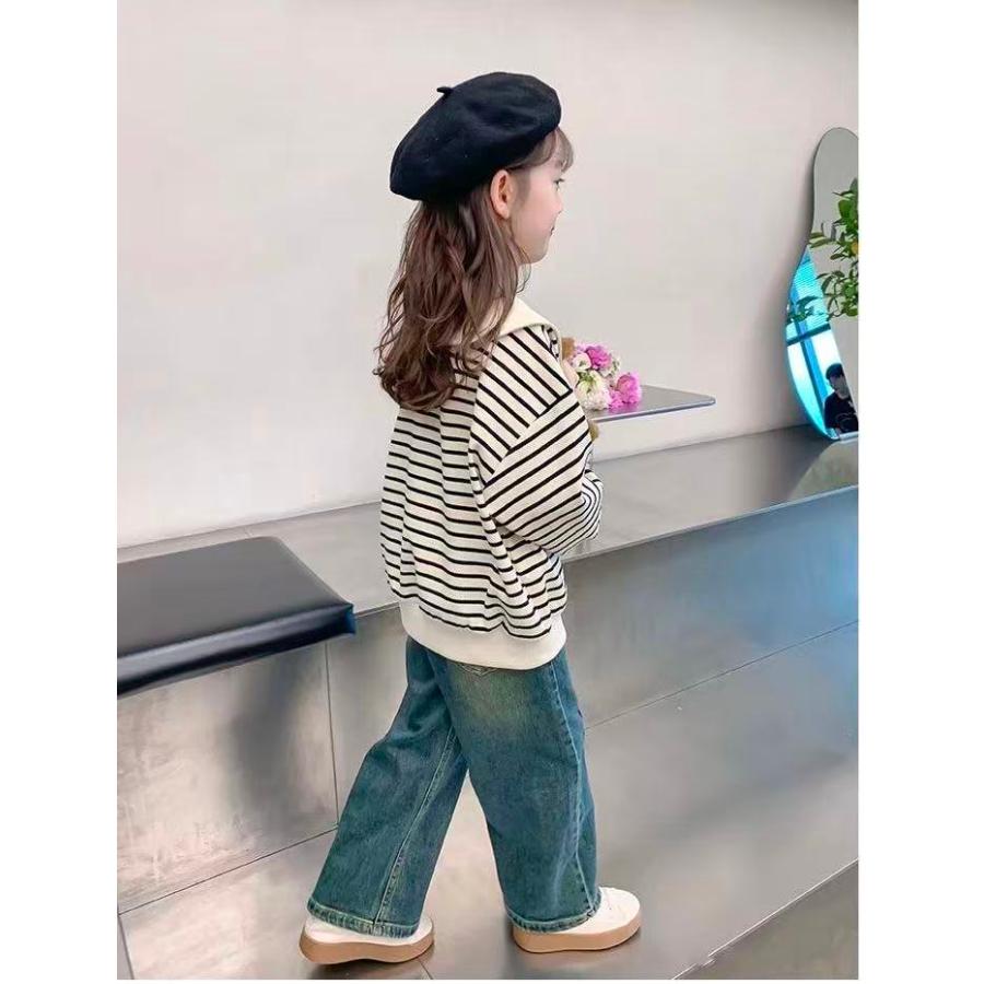 トレーナー 薄手 キッズ ボーダー柄 子供服 長袖 襟付き トレーナーキッズ キッズトレーナー 女の子 秋服 春服 ゆったり ジュニア KUGA112(110-160) |  | 07