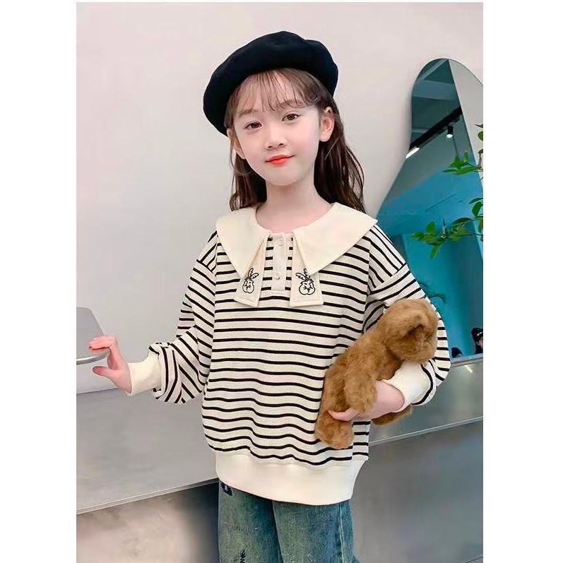 トレーナー 薄手 キッズ ボーダー柄 子供服 長袖 襟付き トレーナーキッズ キッズトレーナー 女の子 秋服 春服 ゆったり ジュニア KUGA112(110-160) |  | 08