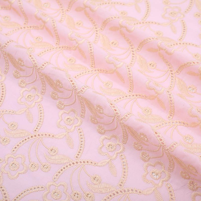 レース生地 マスク用生地 綿100% L041 カット 花柄 刺繍 コットンレース ワークレース120cm*30cm |  | 04