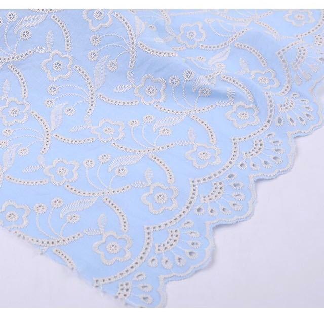 レース生地 マスク用生地 綿100% L041 カット 花柄 刺繍 コットンレース ワークレース120cm*30cm |  | 05