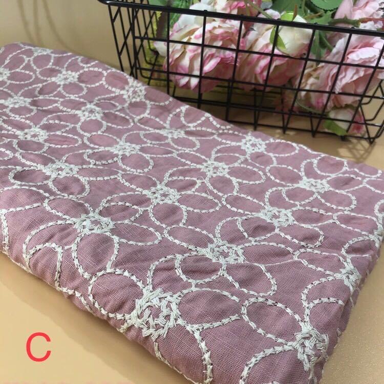 レース生地 マスク用生地 綿100% L043 カット 花柄 刺繍 コットンレース ワークレース125cm*45cm |  | 03