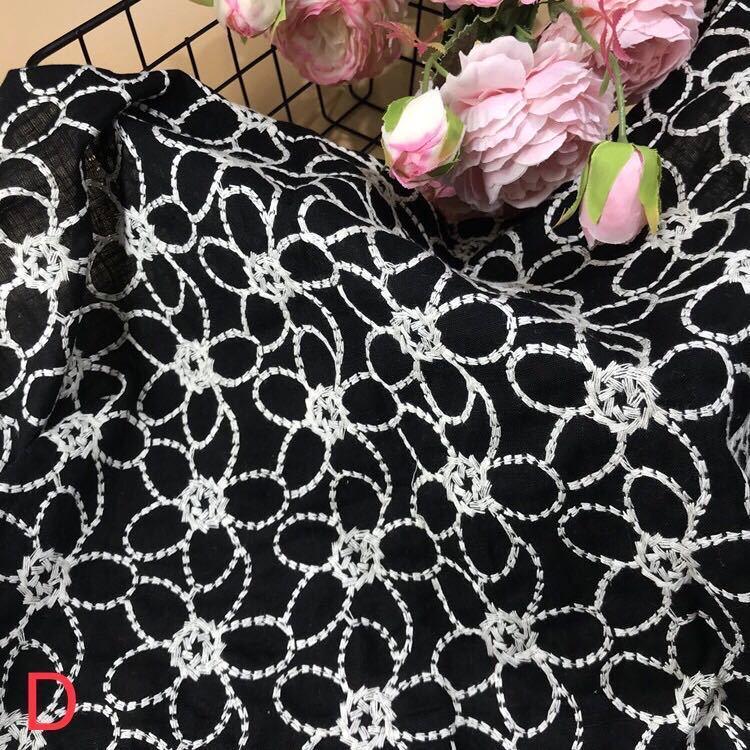 レース生地 マスク用生地 綿100% L043 カット 花柄 刺繍 コットンレース ワークレース125cm*45cm |  | 04